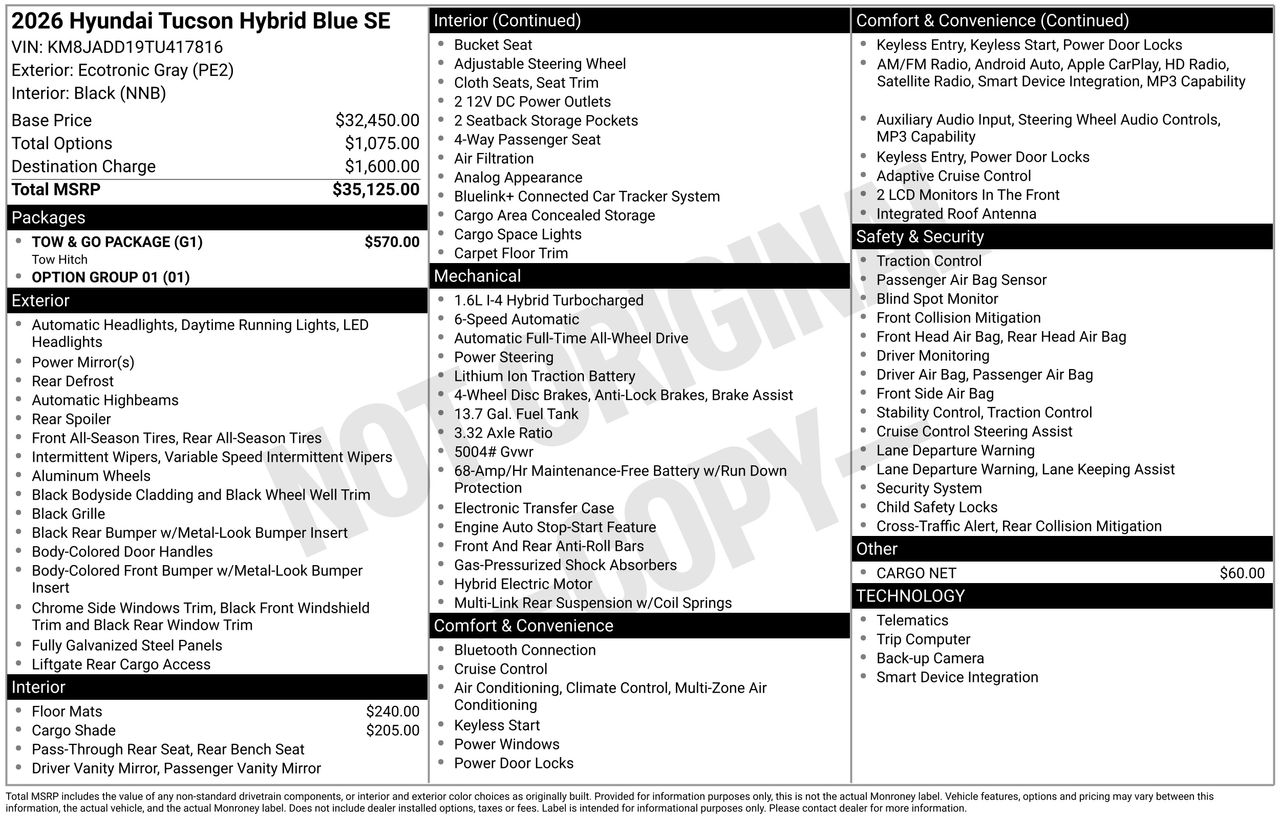 New 2026 Ecotronic Gray Hyundai Blue image 3