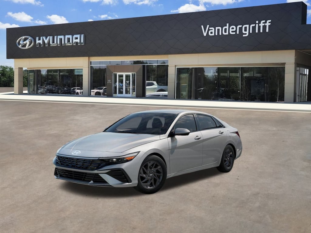 New 2026 Hyundai Elantra Hybrid Blue Sedan