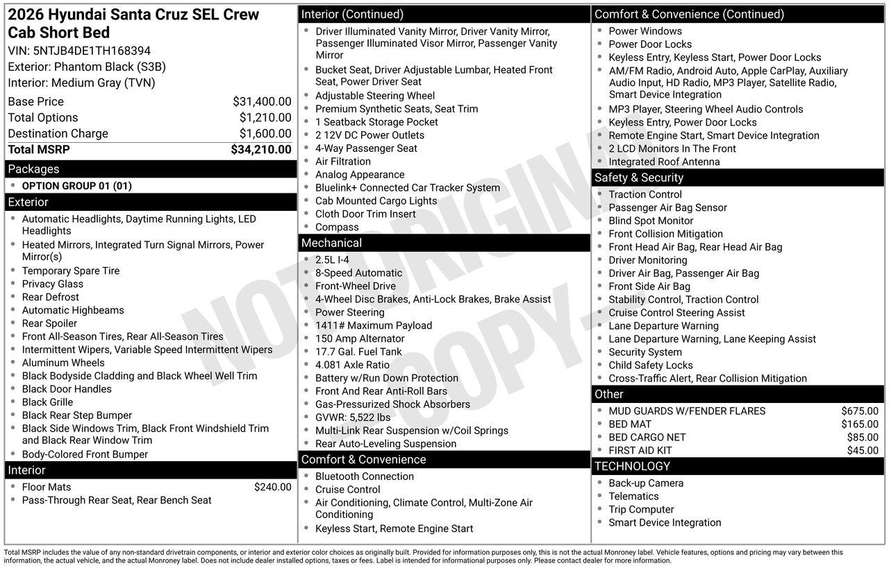 New 2026 S3B Black Hyundai SEL FWD image 7