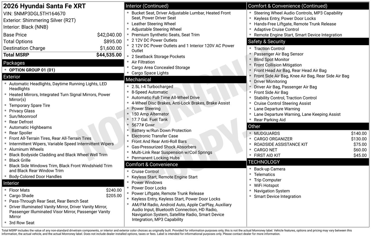 New 2026 Shimmering Silver Hyundai XRT AWD image 7