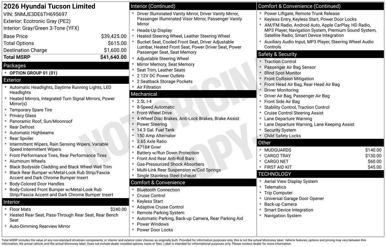 New 2026 Ecotronic Gray Hyundai Limited FWD image 7