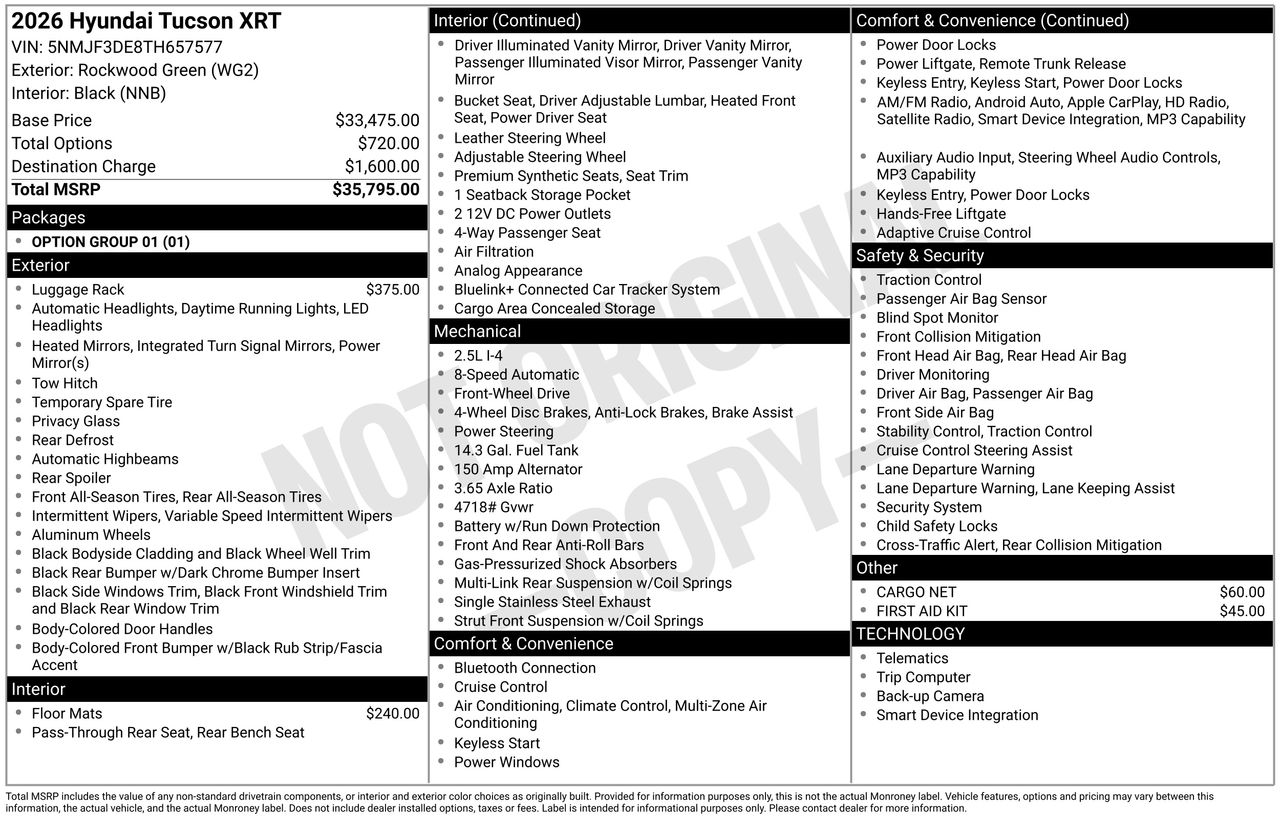 New 2026 Rockwood Green Hyundai XRT FWD image 7