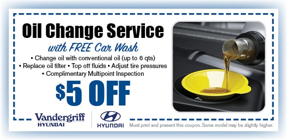 Hyundai Oil Change Car Services Coupon Arlington