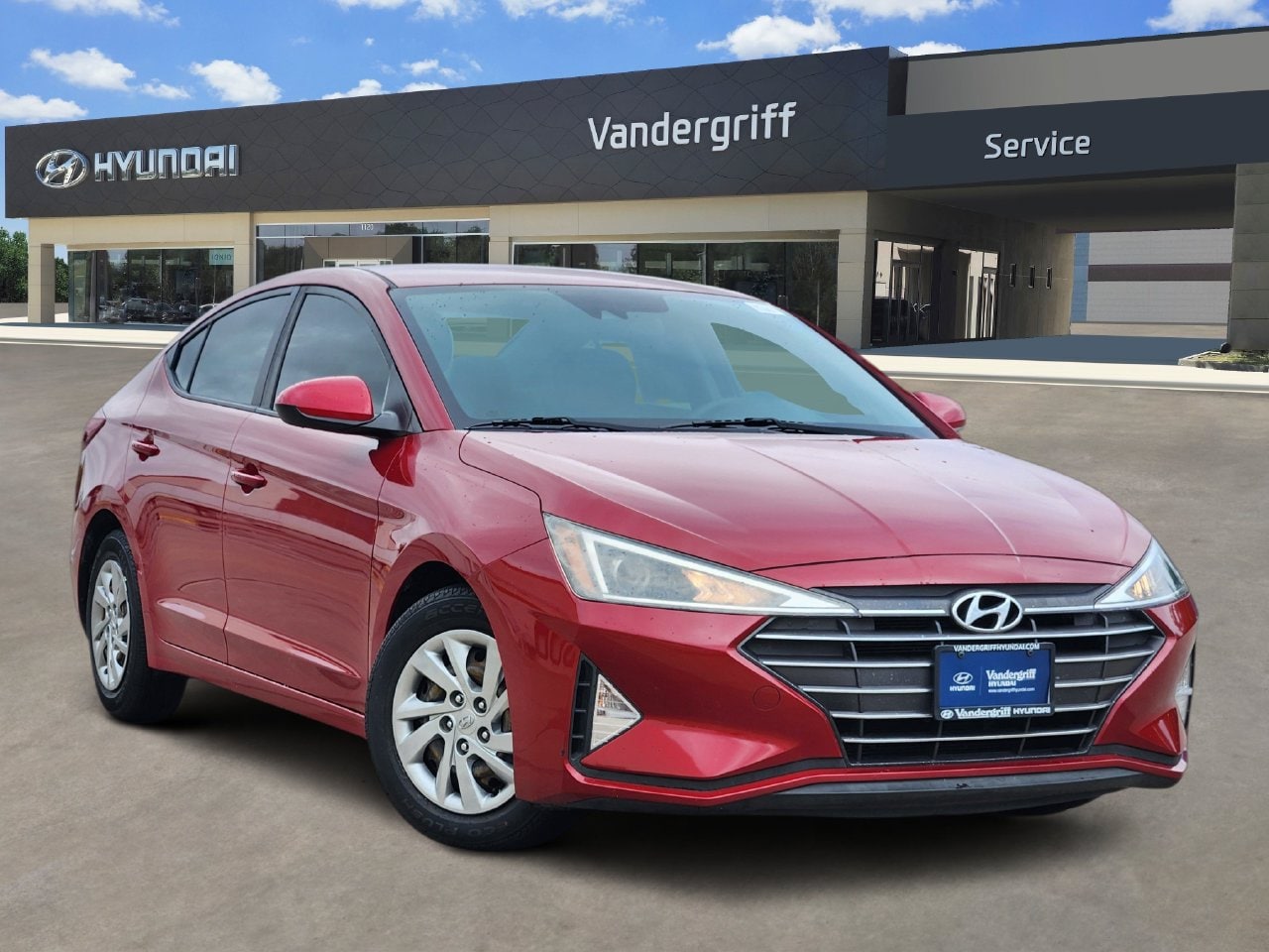 Scarlet Red Pearl 2020 Hyundai Elantra Sedan Front-Wheel Drive Continuously Variable Transmission
