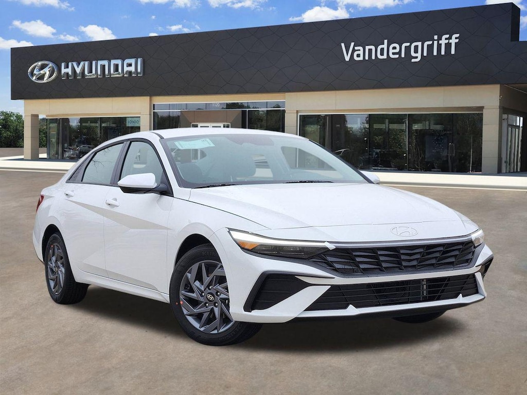 New 2026 Hyundai Elantra Hybrid Blue Sedan