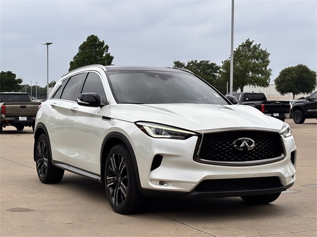 Used 2021 INFINITI QX50 Luxe with VIN 3PCAJ5BA5MF111266 for sale in Arlington, TX