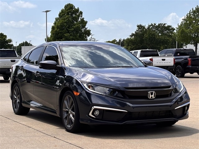 Used 2020 Honda Civic EX-L with VIN 19XFC1F7XLE211424 for sale in Arlington, TX