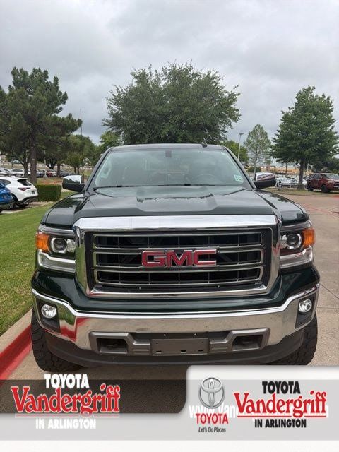 Emerald Green 2015 GMC Sierra 1500 SLT Crew Cab 4WD Pickup Truck Four-Wheel Drive 6-Speed Automatic Overdrive