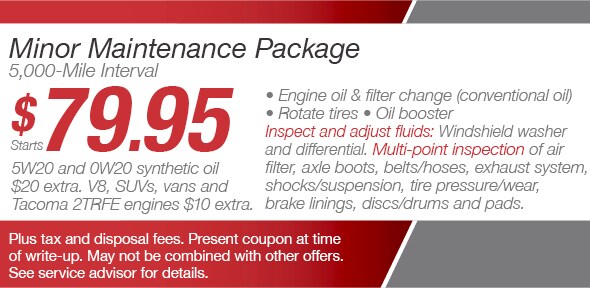Minor Maintenance Package&nbsp;Coupon, Arlington, TX Automotive Service Special