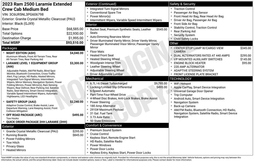 Used 2023 Ram 2500 Laramie Mega Cab 4x4 64 Box Truck
