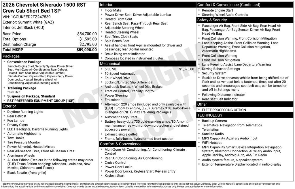 Used 2026 Chevrolet Silverado 1500 RST Truck
