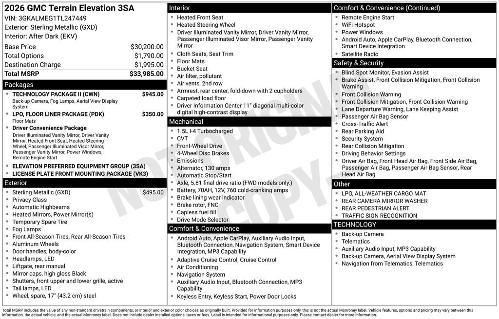 2026 GMC Terrain Elevation FWD's photo
