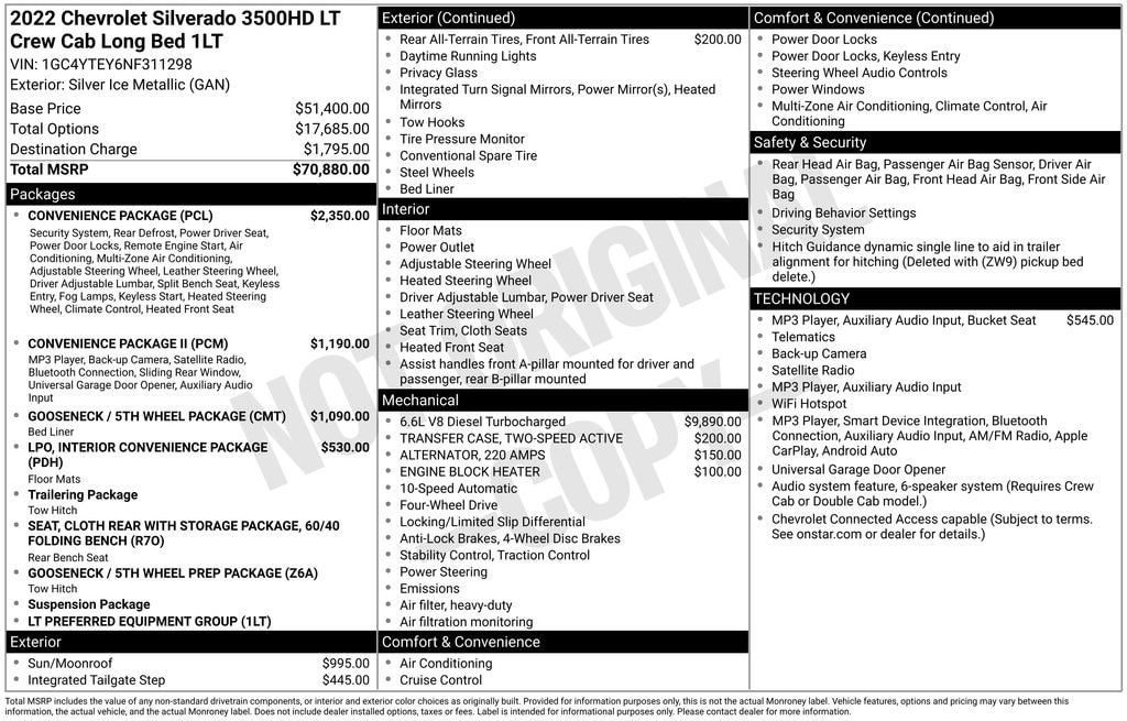 Used 2022 Chevrolet Silverado 3500 HD LT DRW Truck