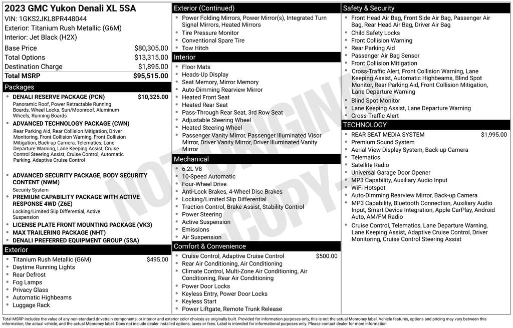 Used 2023 GMC Yukon XL Denali SUV