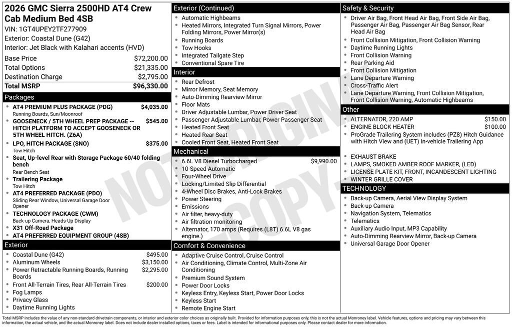 New 2026 GMC Sierra 2500 HD AT4 Truck