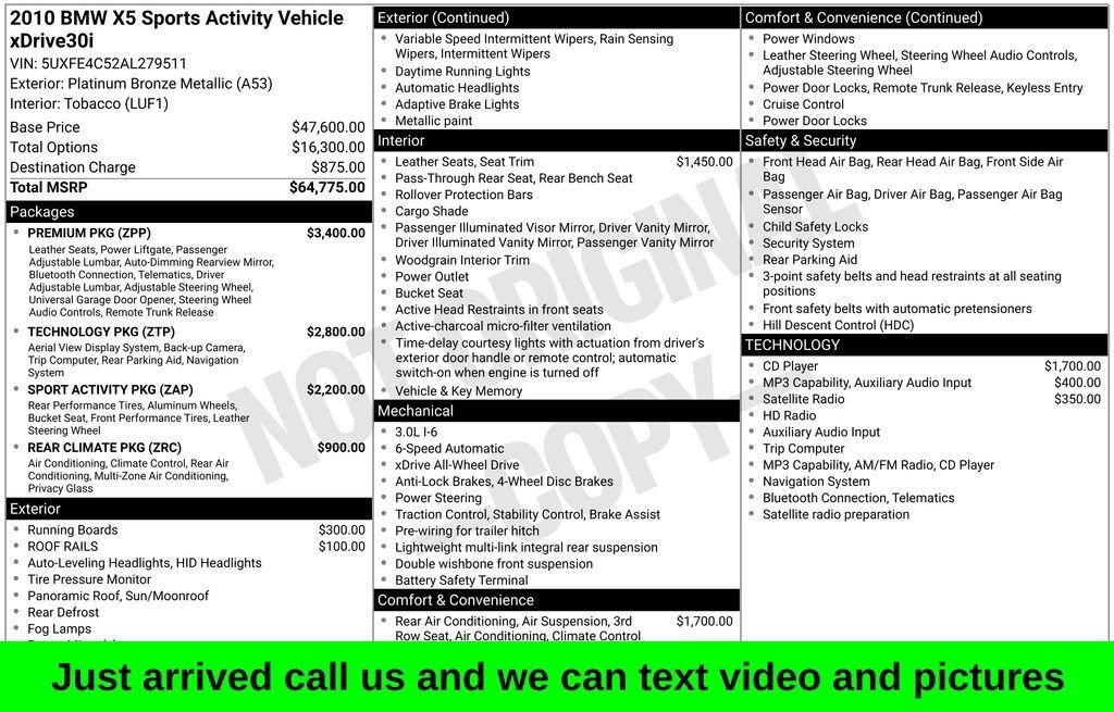 Used 2010 BMW X5 xDrive30i SUV
