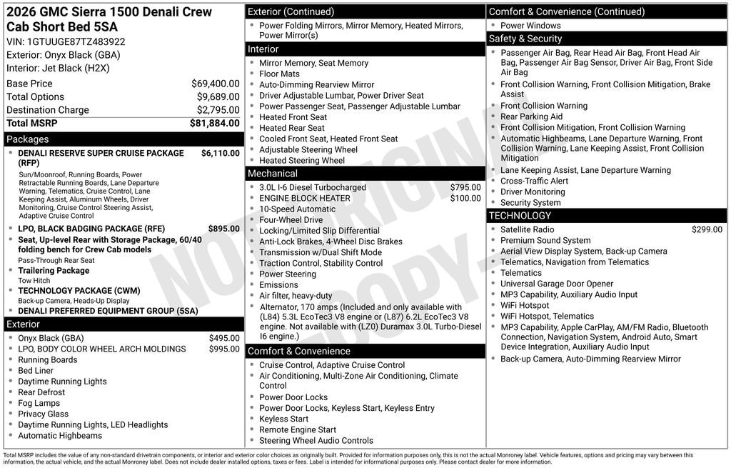 New 2026 GMC Sierra 1500 Denali Truck