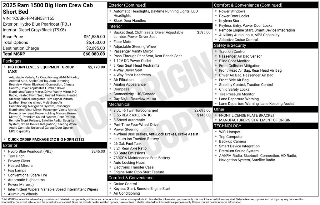 Used 2025 Ram 1500 Big Horn