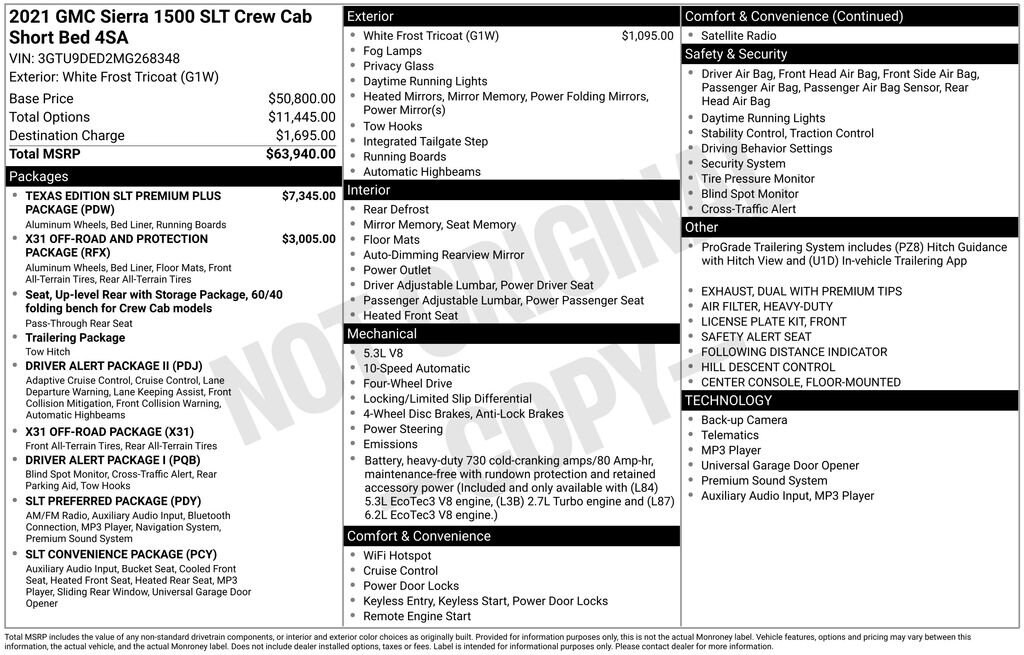 Used 2021 GMC Sierra 1500 SLT Truck