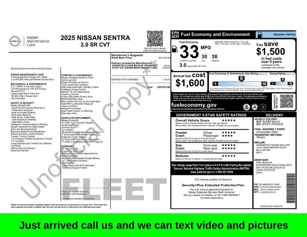 Used 2025 Nissan Sentra SR