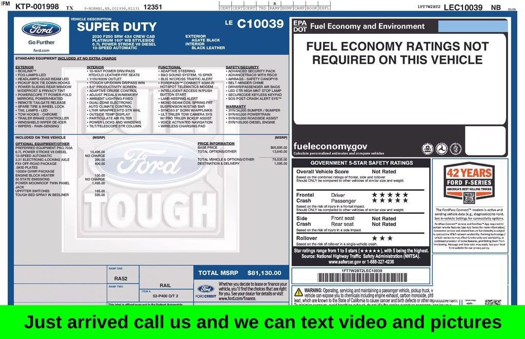 Used 2020 Ford F-250 Platinum Truck