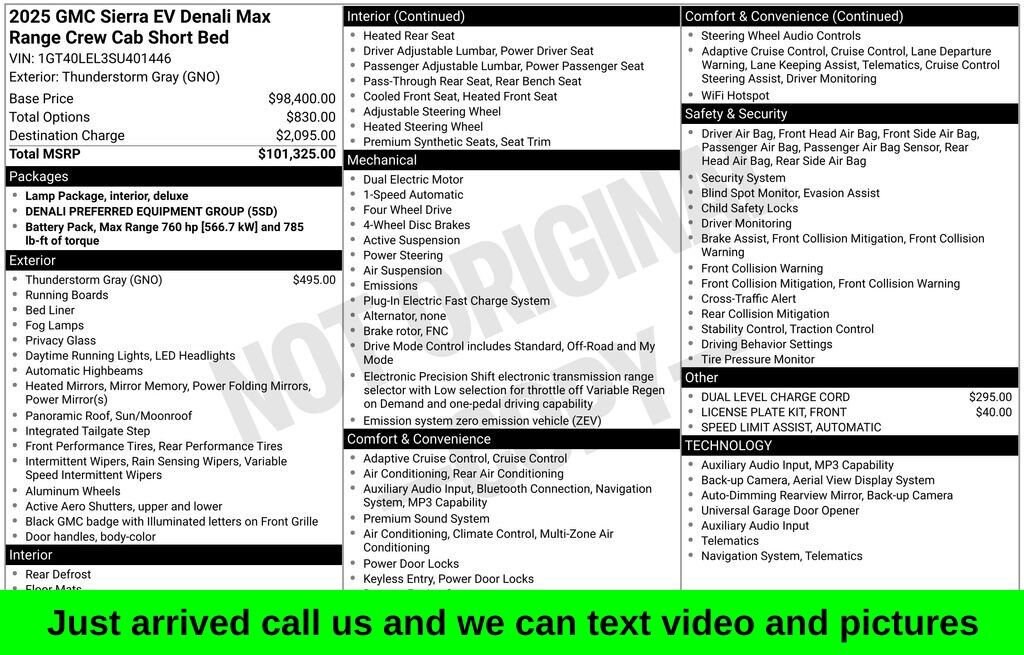 Used 2025 GMC Sierra EV Max Range Denali Truck