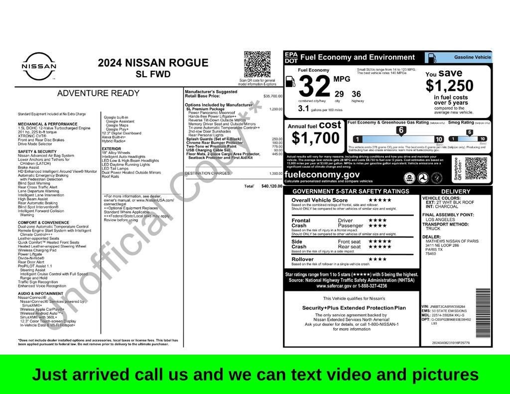 Used 2024 Nissan Rogue SL FWD SUV