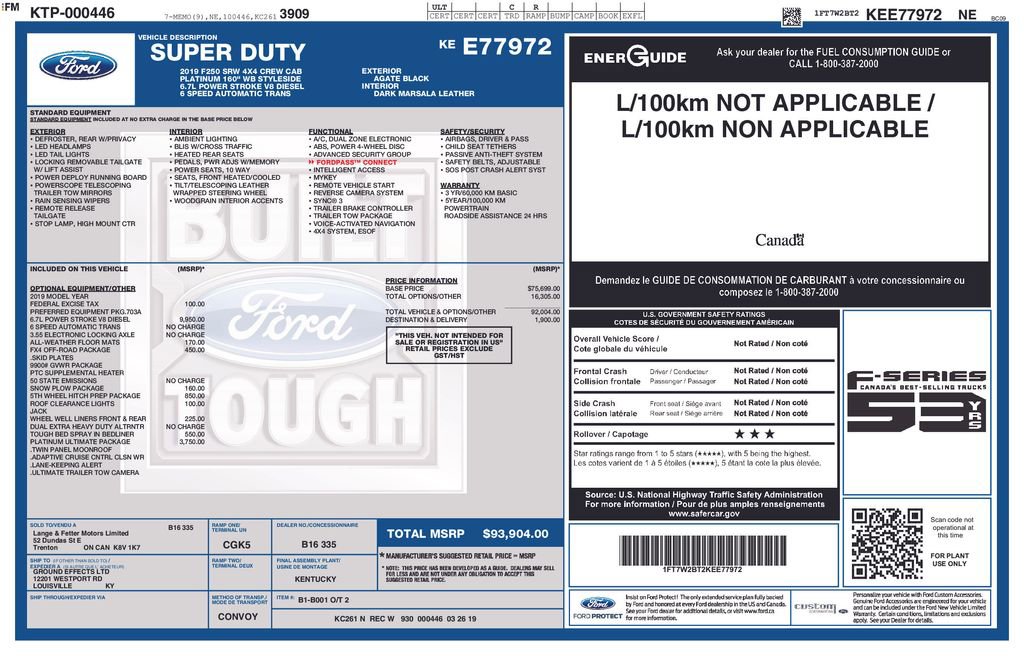 2019 Ford F-250 Platinum 4x4 Crew Cab 160 in's photo