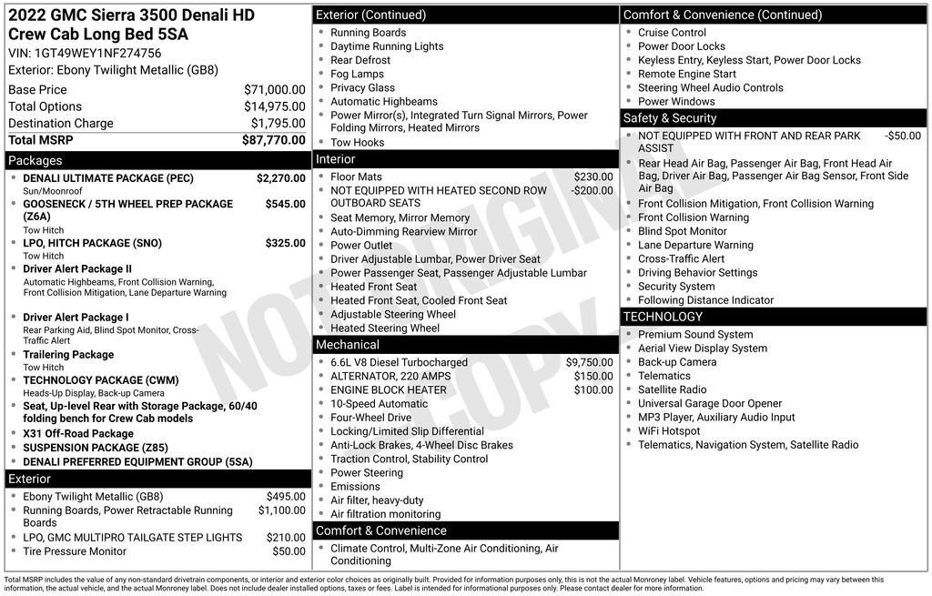 Used 2022 GMC Sierra 3500 HD Denali Truck