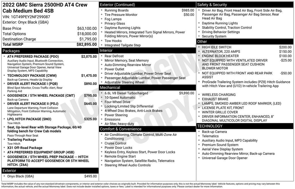2022 GMC Sierra 4WD Crew Cab Standard Box AT4's photo