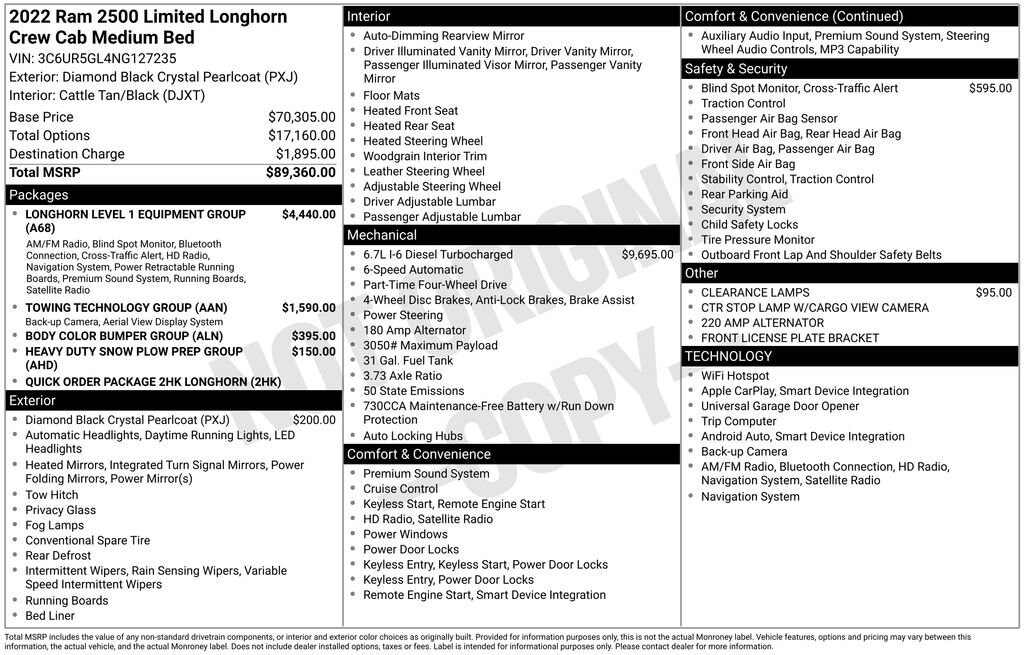 Used 2022 Ram 2500 Limited Longhorn Crew Cab 4x4 64 Box Truck