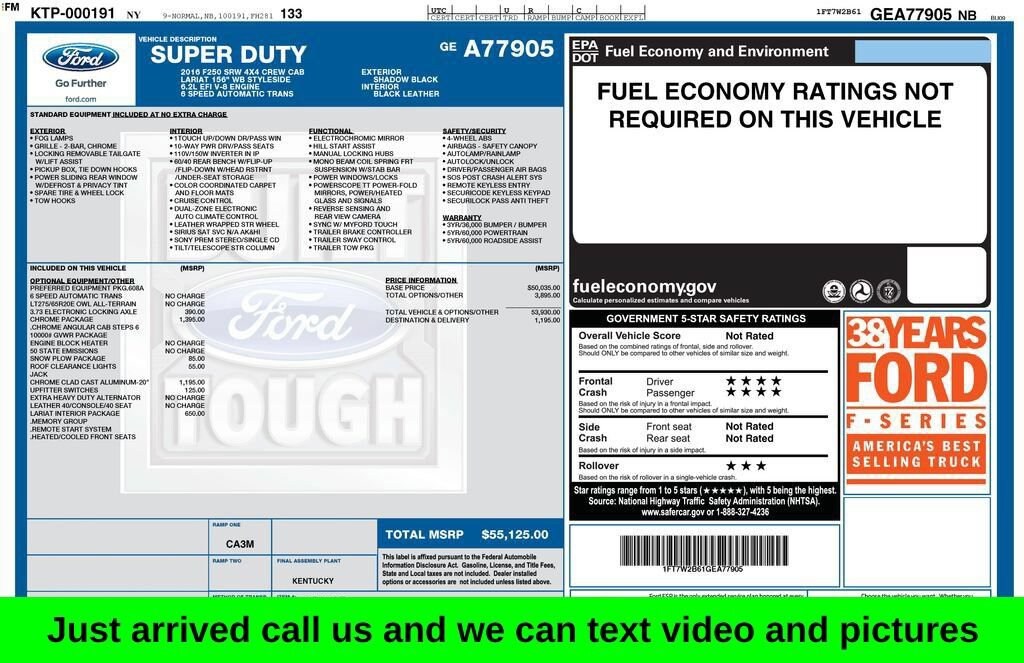 Used 2016 Ford F-250 Lariat Truck