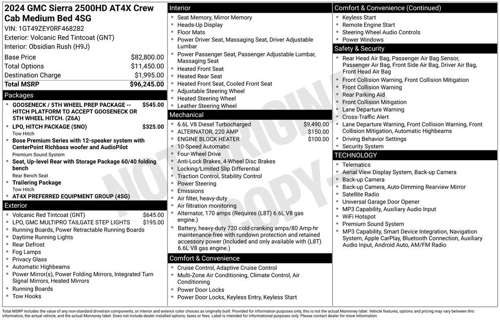 Used 2024 GMC Sierra 2500 HD AT4X Truck