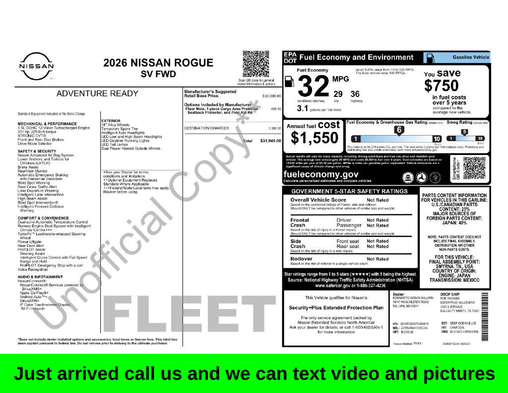 Used 2026 Nissan Rogue SV
