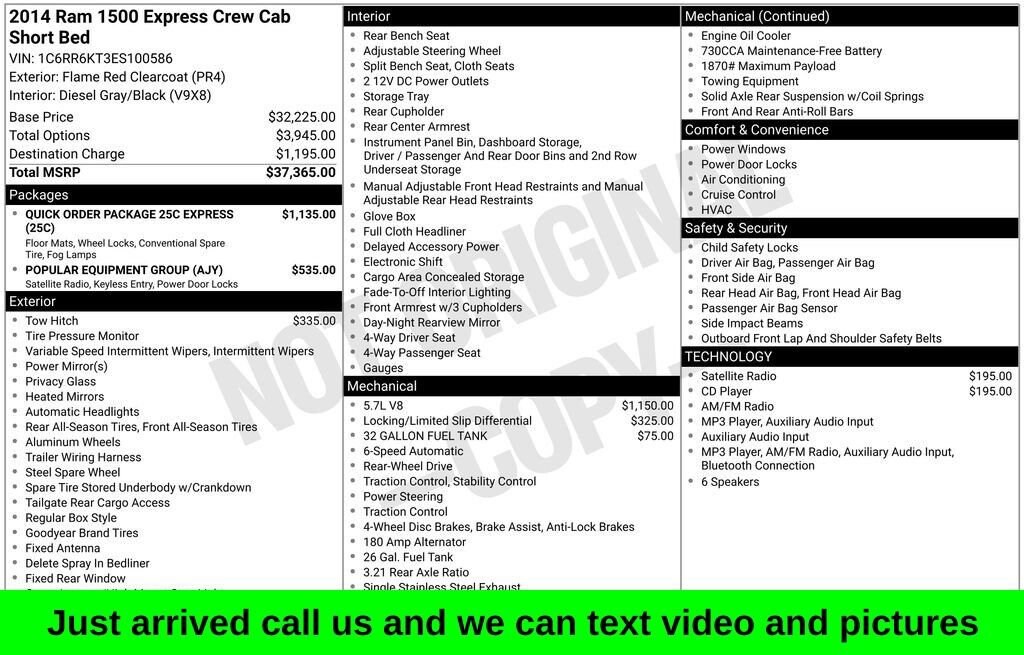 Used 2014 Ram 1500 Express Truck