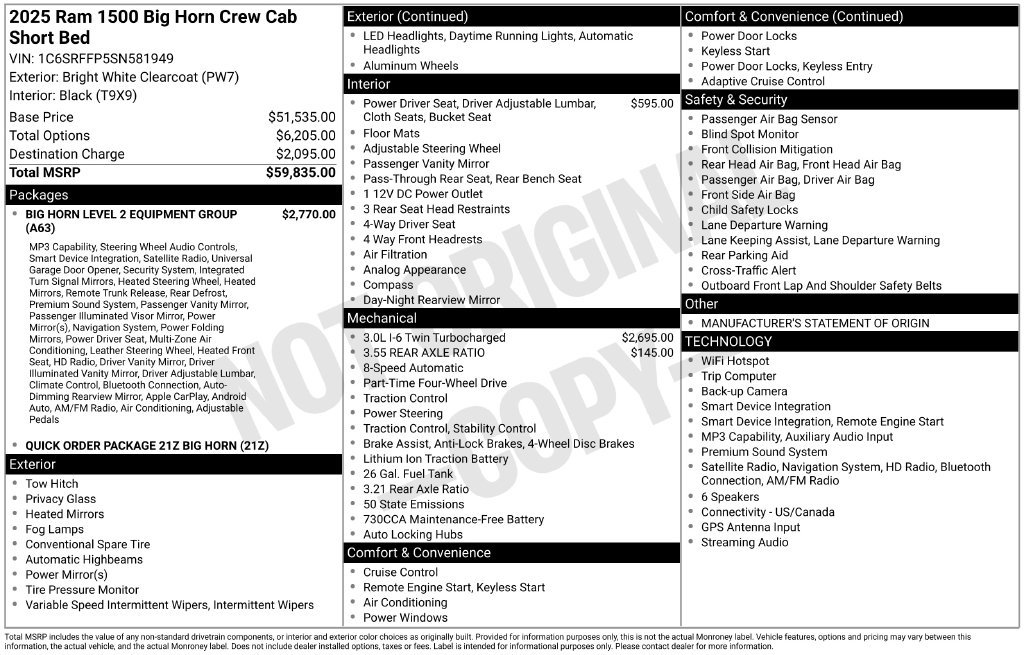 Used 2025 Ram 1500 Big Horn