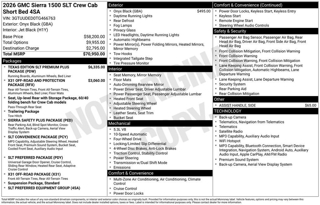 New 2026 GMC Sierra 1500 SLT Truck