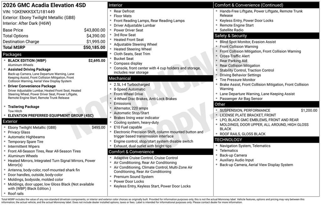 2026 GMC Acadia Elevation - Photo 68