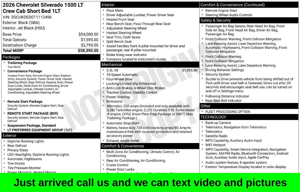 Used 2026 Chevrolet Silverado 1500 LT Truck
