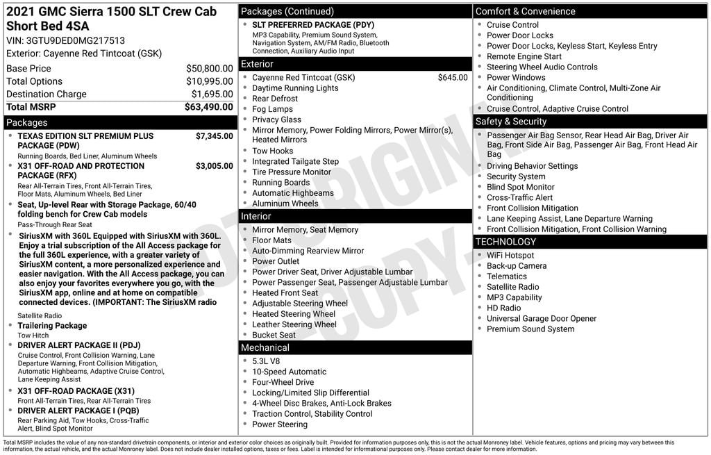 Used 2021 GMC Sierra 1500 SLT Truck