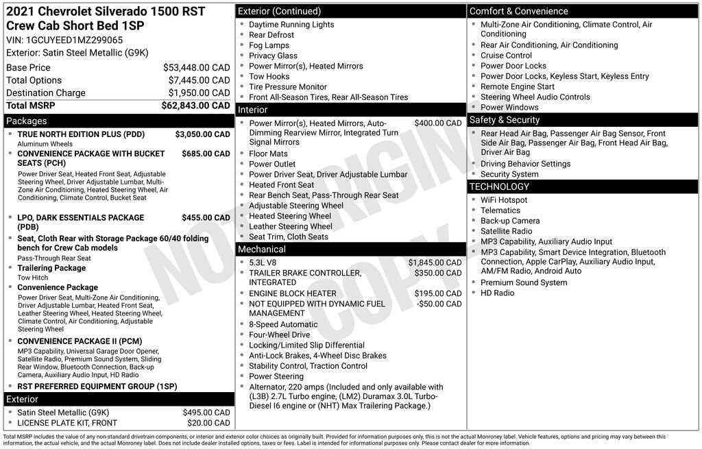 Used 2021 Chevrolet Silverado 1500 RST Truck