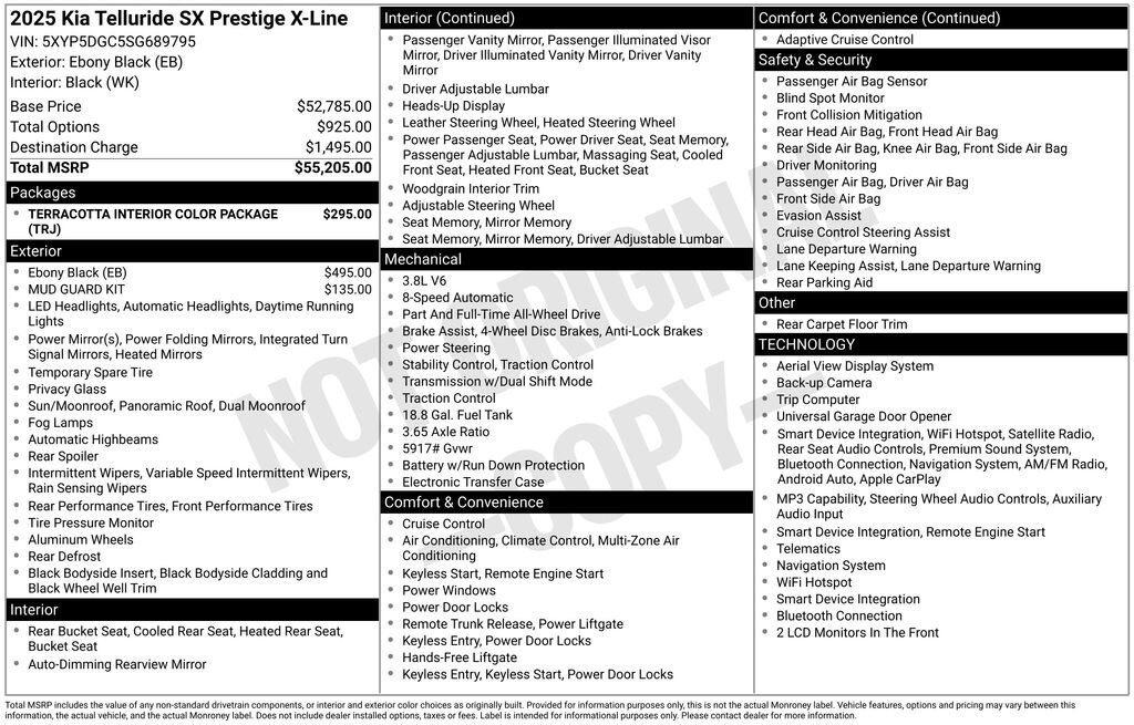 Used 2025 Kia Telluride SX Prestige X-Line SUV