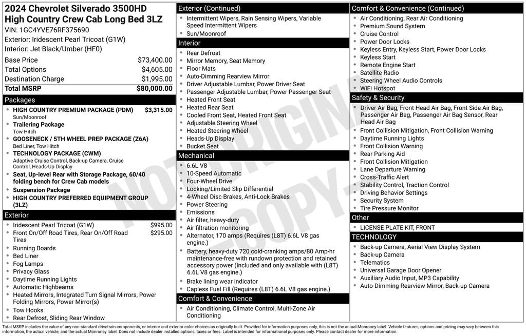 2024 Chevrolet Silverado HD High Country 4WD Crew Cab Long Box SRW's photo
