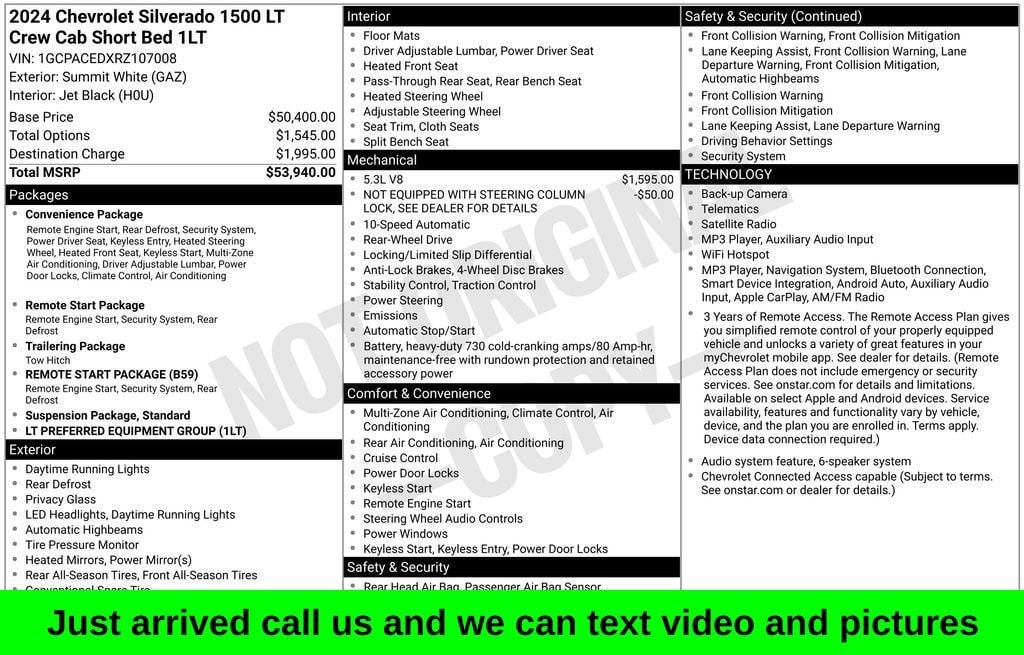 Used 2024 Chevrolet Silverado 1500 LT Truck