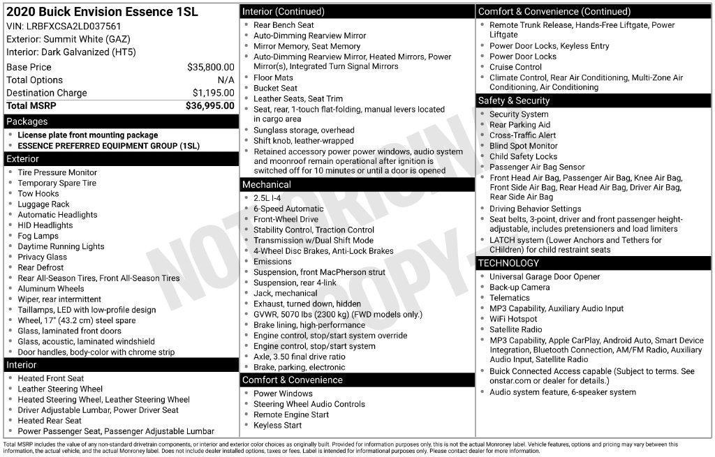  Buick Envision