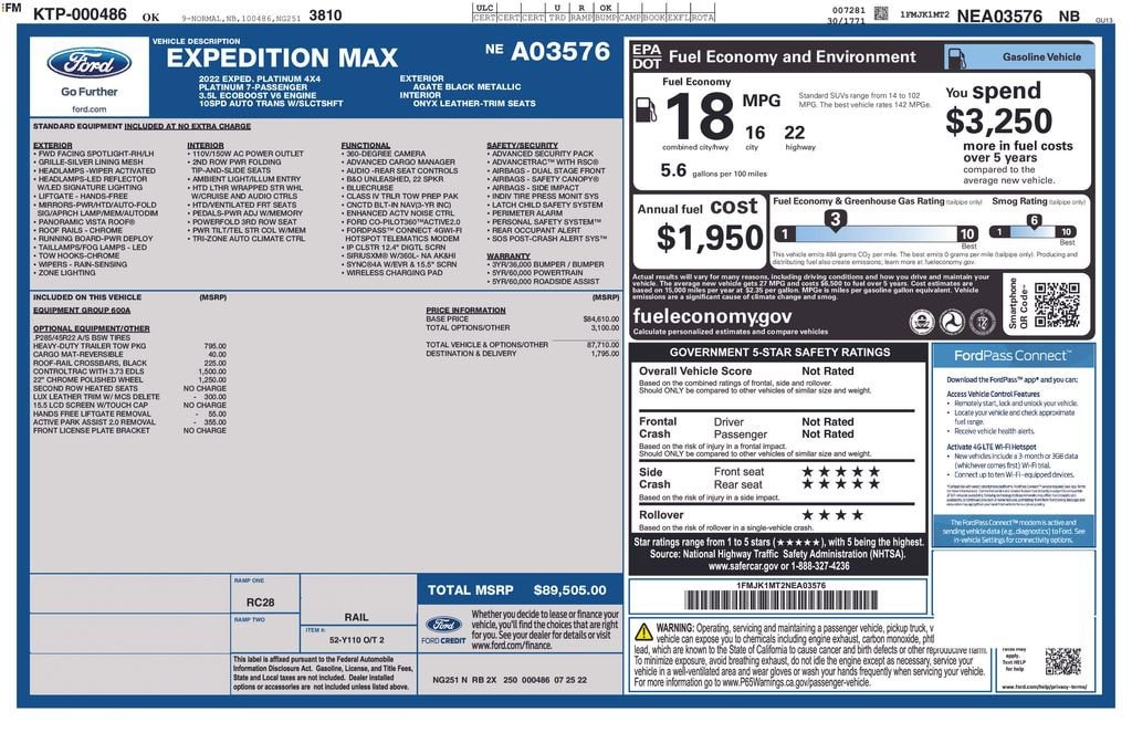 2022 Ford Expedition Platinum MAX 4x4's photo