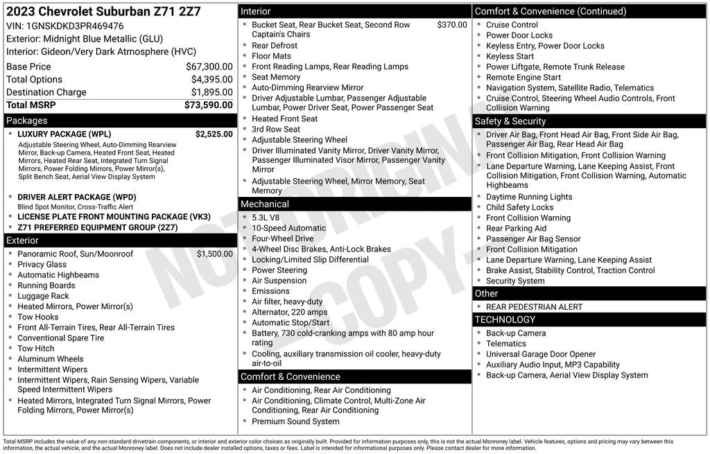 2023 Chevrolet Suburban 4WD 1500 Z71's photo