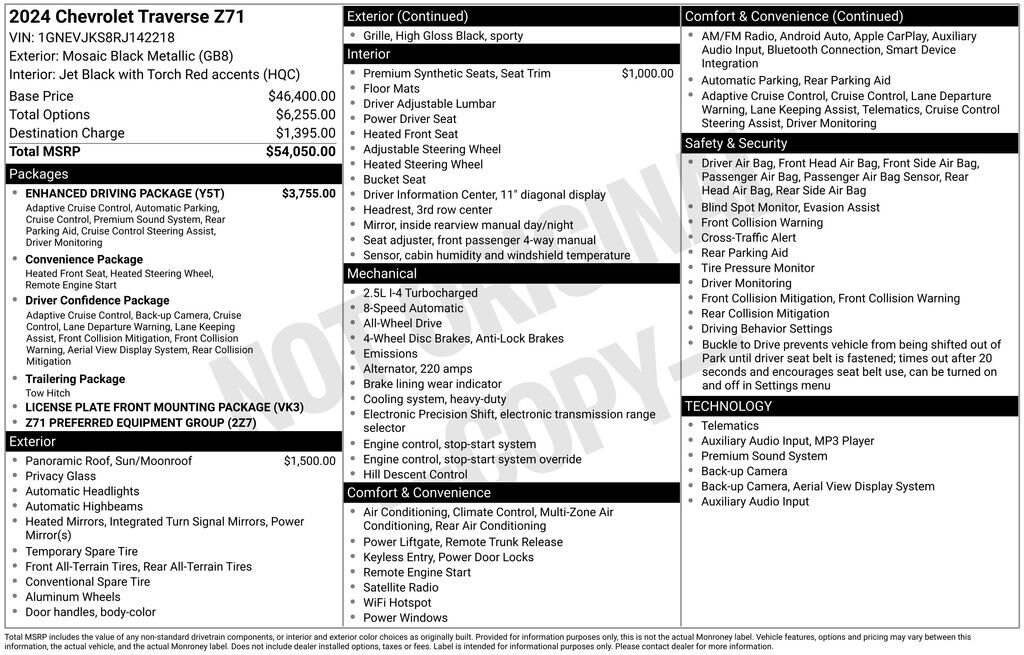 Used 2024 Chevrolet Traverse Z71 SUV