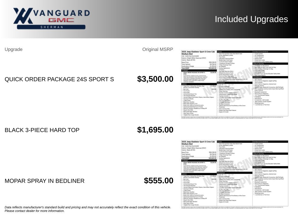 Used 2025 Jeep Gladiator Sport S