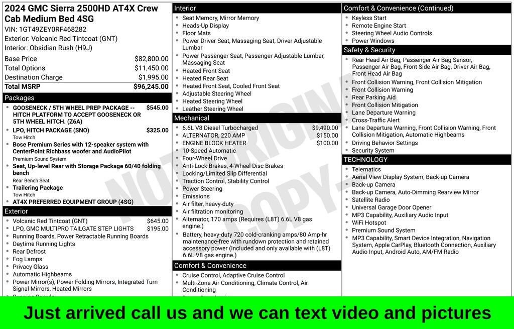 Used 2024 GMC Sierra 2500 HD AT4X Truck